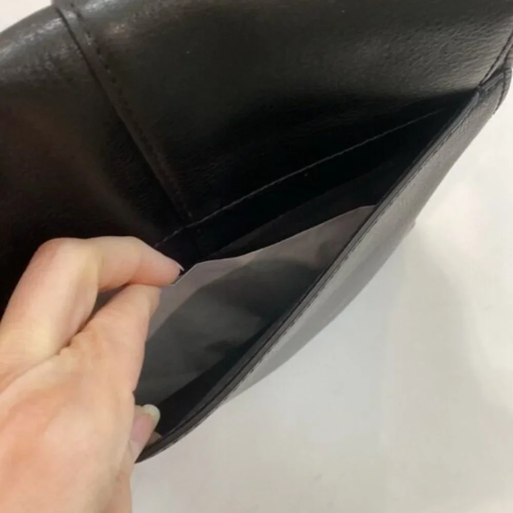 Fossil Kayden Black Leather Crossbody Bag SBG1324001 (M)